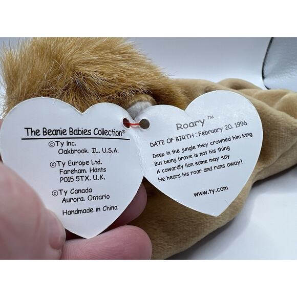 TY Beanie Baby Babies Stuffed Animal Plush Roary 1996 - Picture 7 of 10